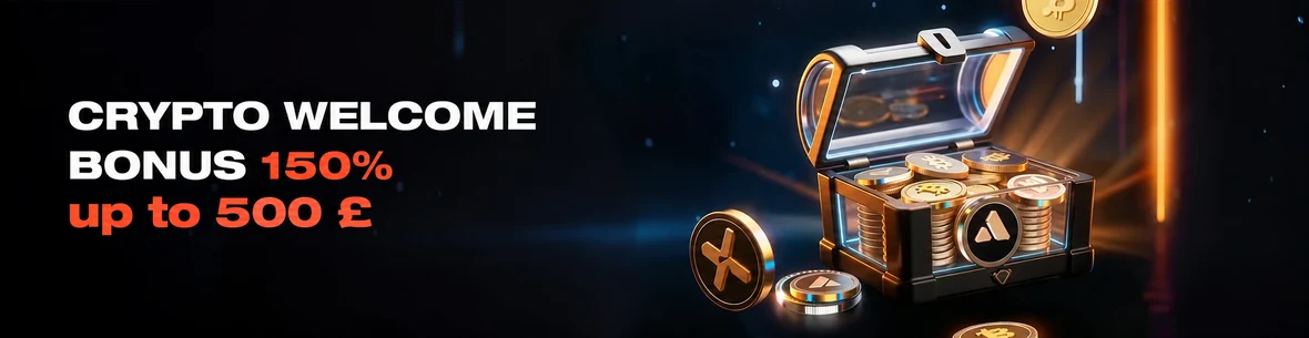 Crypto welcome bonus of 150% up to £500 in the Freshbet online casino cashier